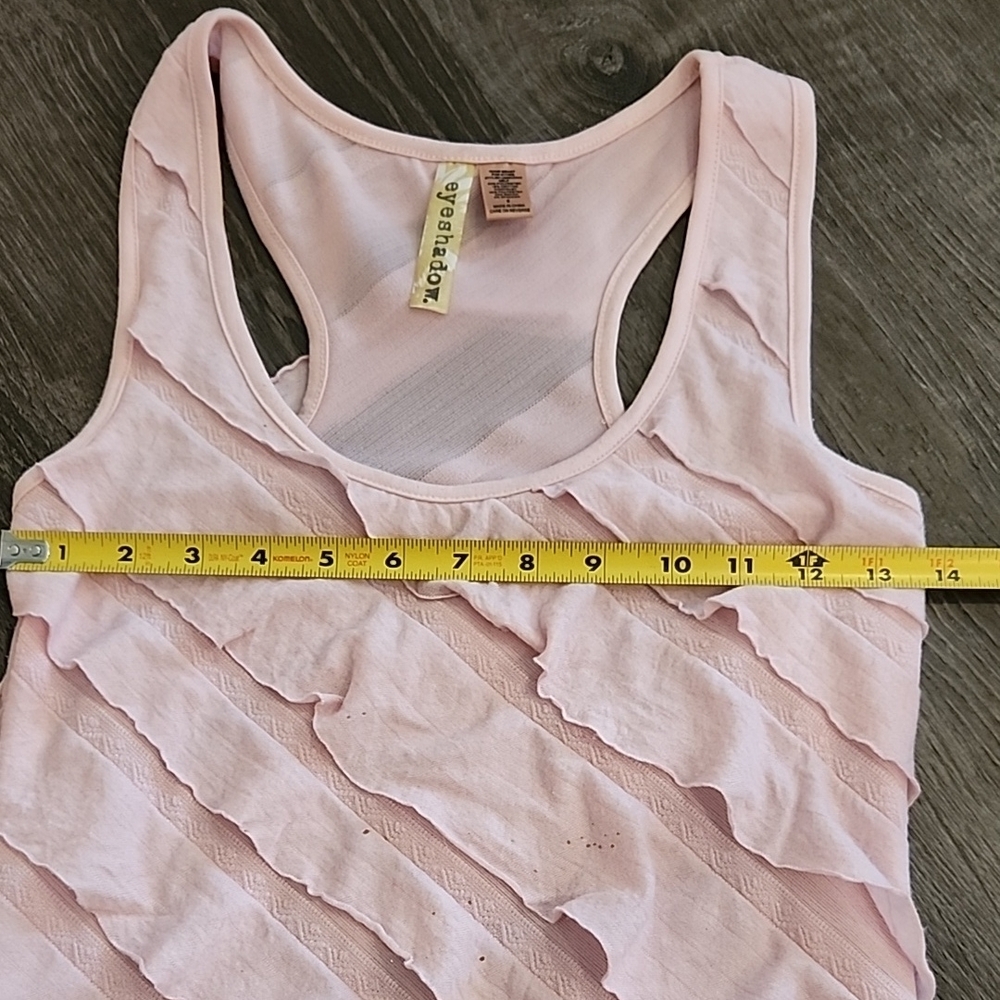 Pink Ruffled Tiered Midi Racerback Tank - Picture 5 of 5